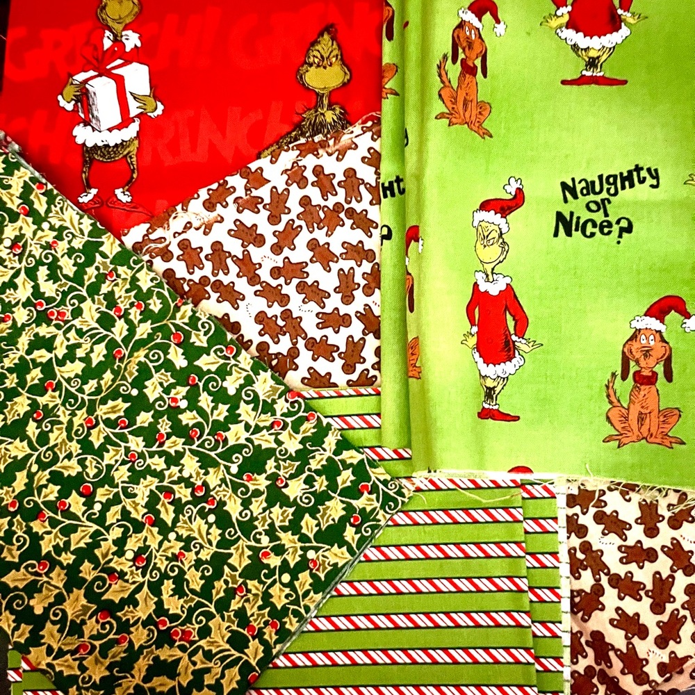 Grinch Christmas Fabric Bundle